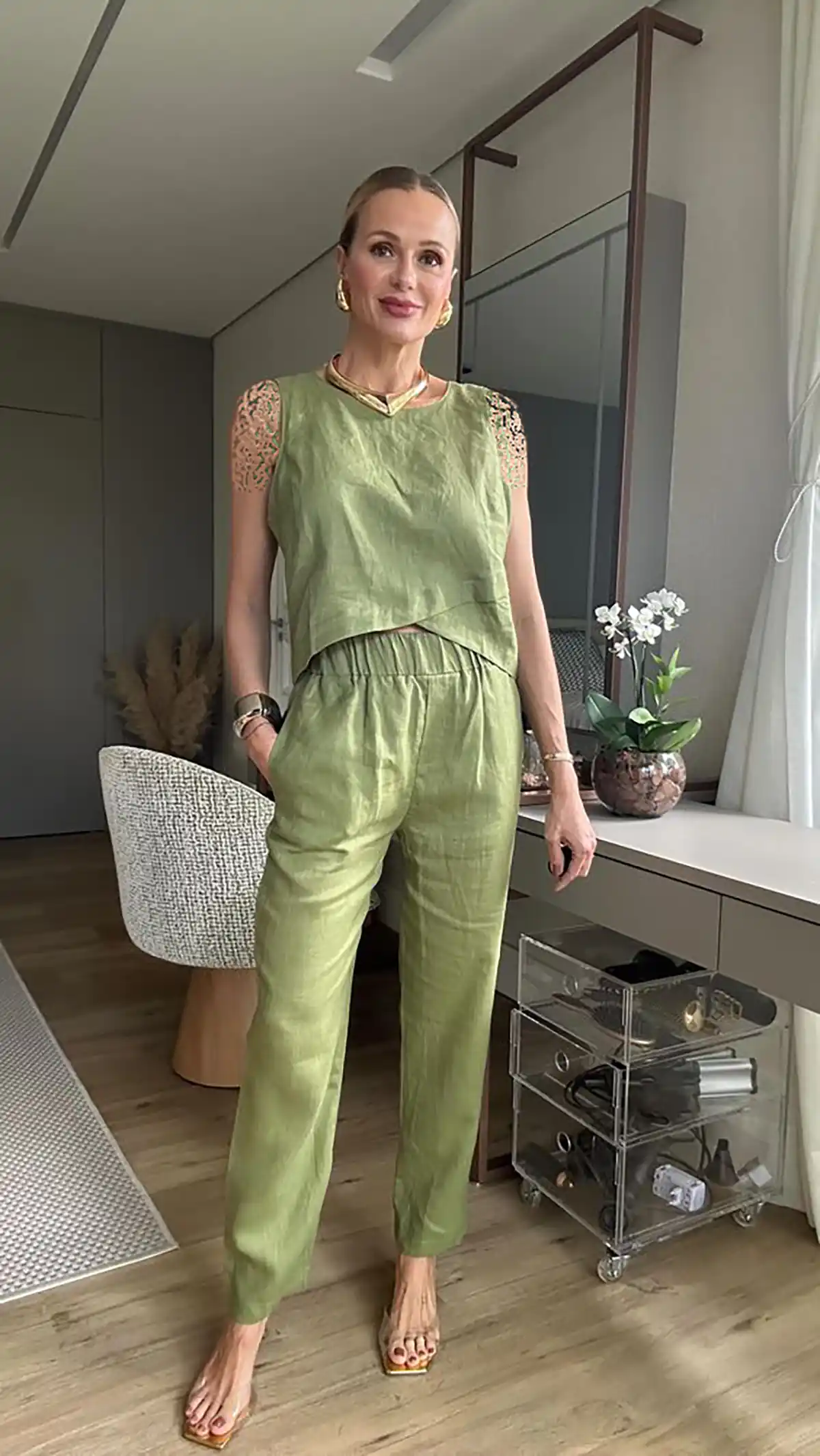 تاپ شلوار نخی زنانه