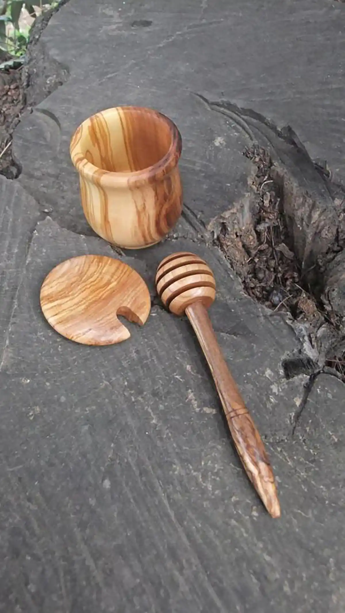 ظرف عسل چوبی