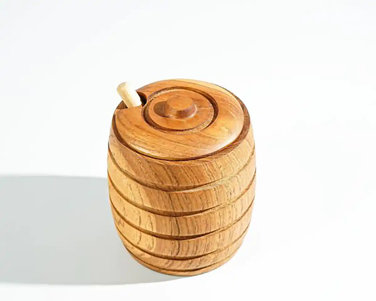 ظرف عسل چوبی