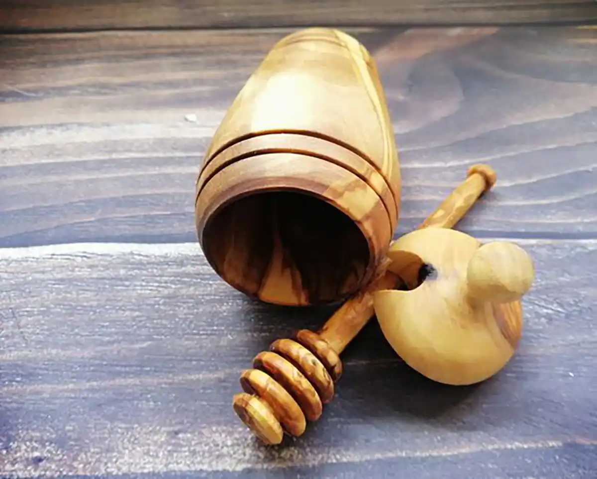 ظرف عسل چوبی
