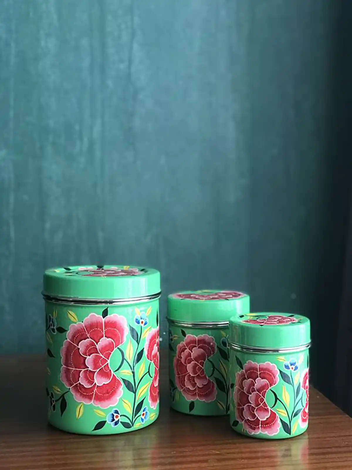 بانکه فلزی گلدار شیک
