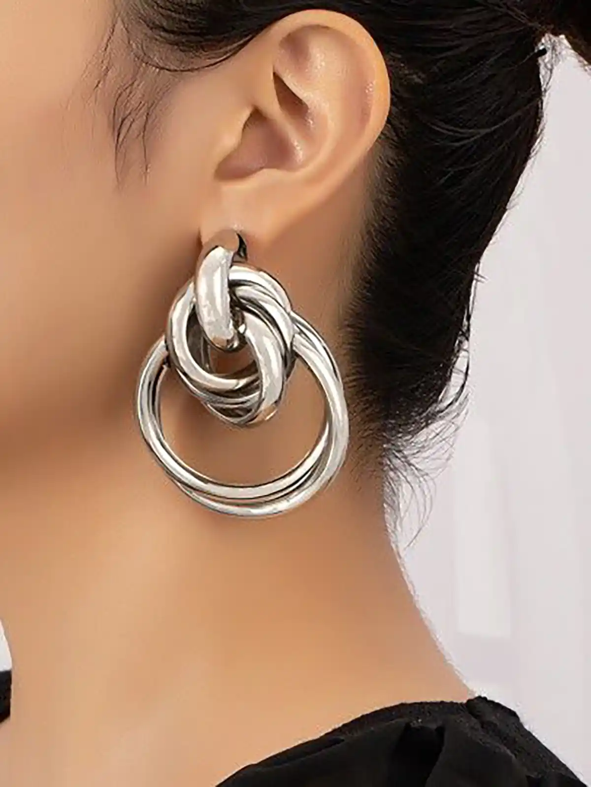 گوشواره مدرن نقره دخترونه