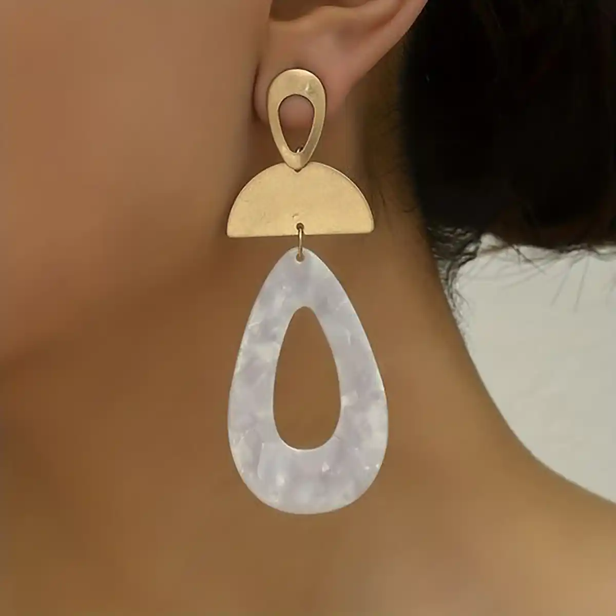 گوشواره زنانه سنگ مرمری