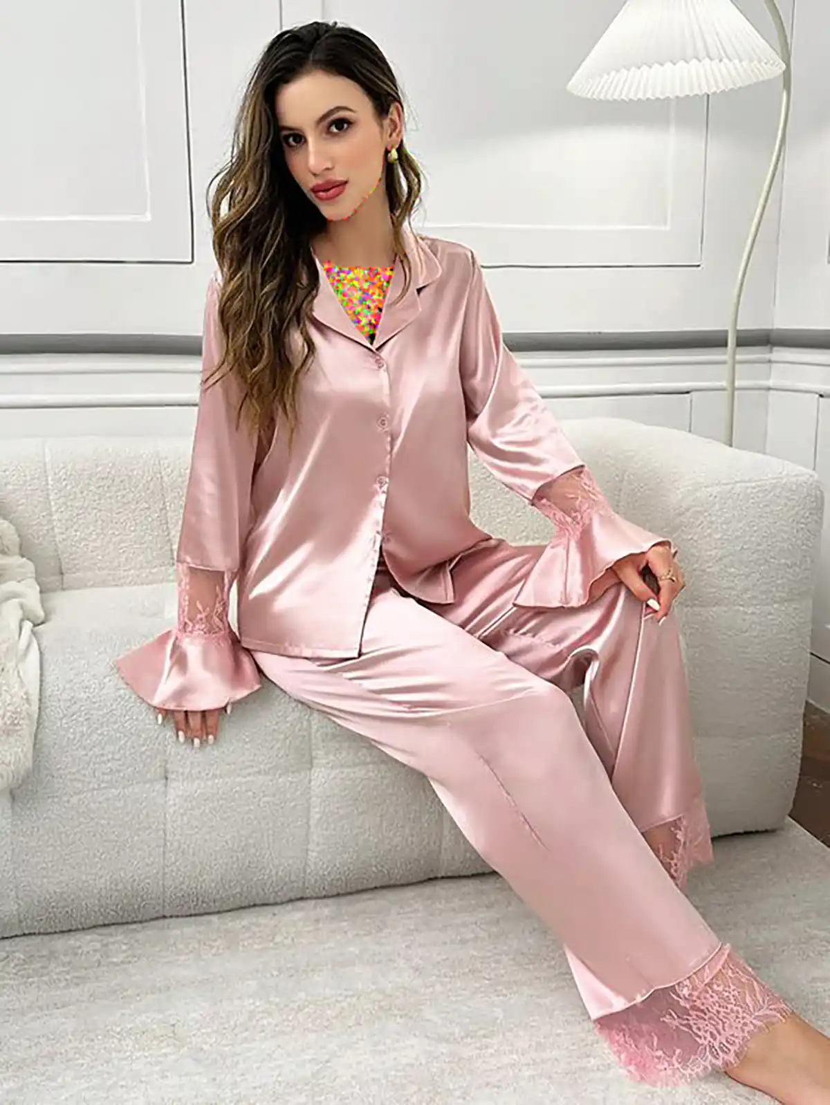 لباس خواب کالباسی ابریشمی زنانه
