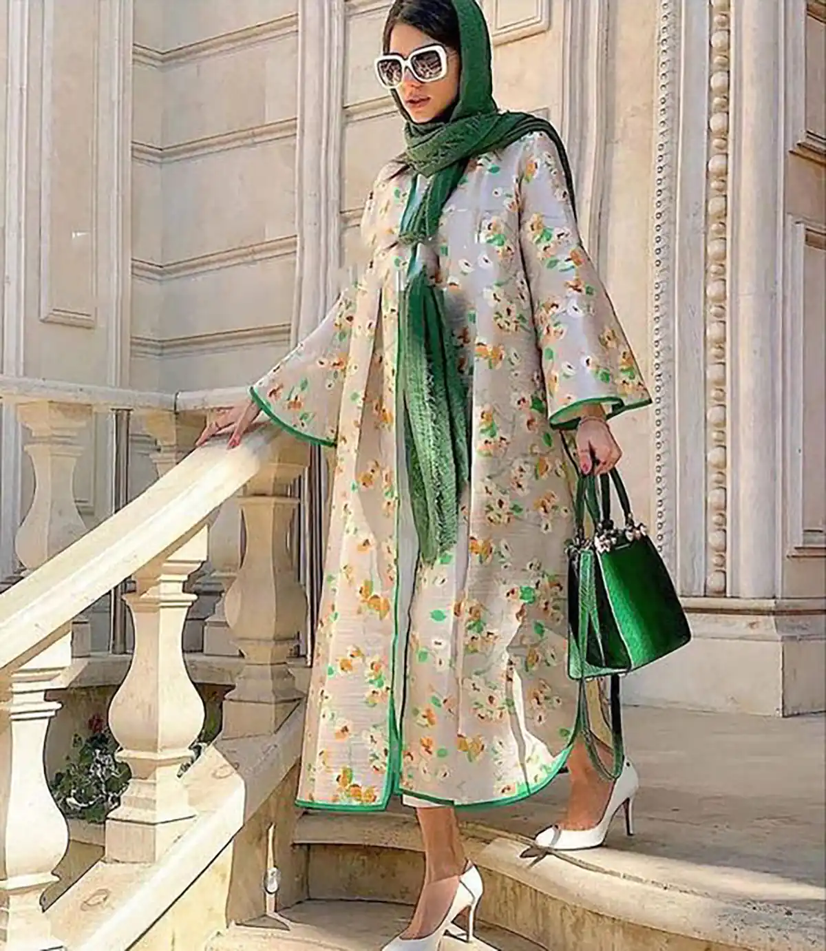 مانتو بلند چاکدار شیک و باکلاس