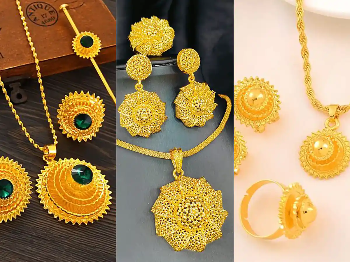 سرویس طلا زنانه یونیک؛ ۱۵ طرح خیره‌کننده برای جلوه‌ای لوکس و بی‌نظیر
