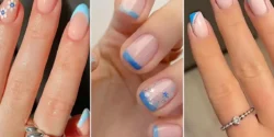 ۱۵ طرح فرنچ آبی آسمانی جذاب؛ بهترین انتخاب‌ها برای استایل منحصر به فرد ناخن‌ها