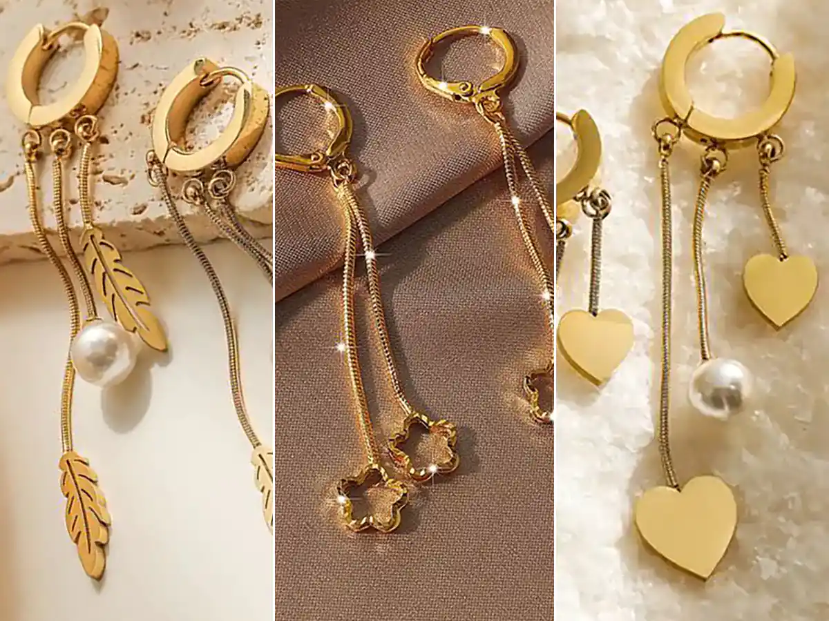 گوشواره دخترانه آویز طلا؛ ۱۵ طرح زیبا و مدرن برای استایلی شیک و جذاب