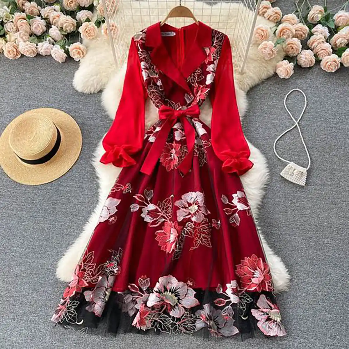 ماکسی نخی سنتی زنانه