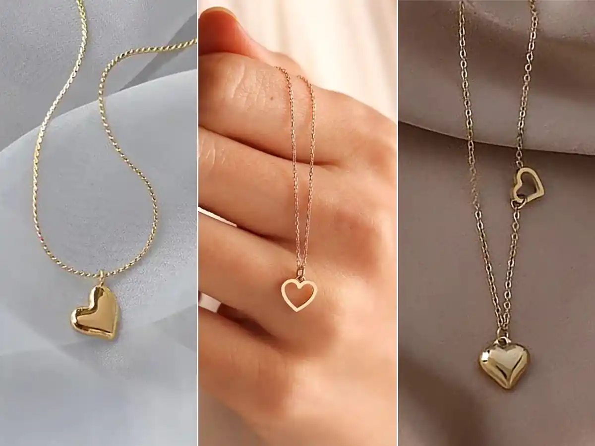 پلاک طلا مینیمال قلب؛ 15 طرح ساده و جذاب برای طرفداران استایل مینیمال