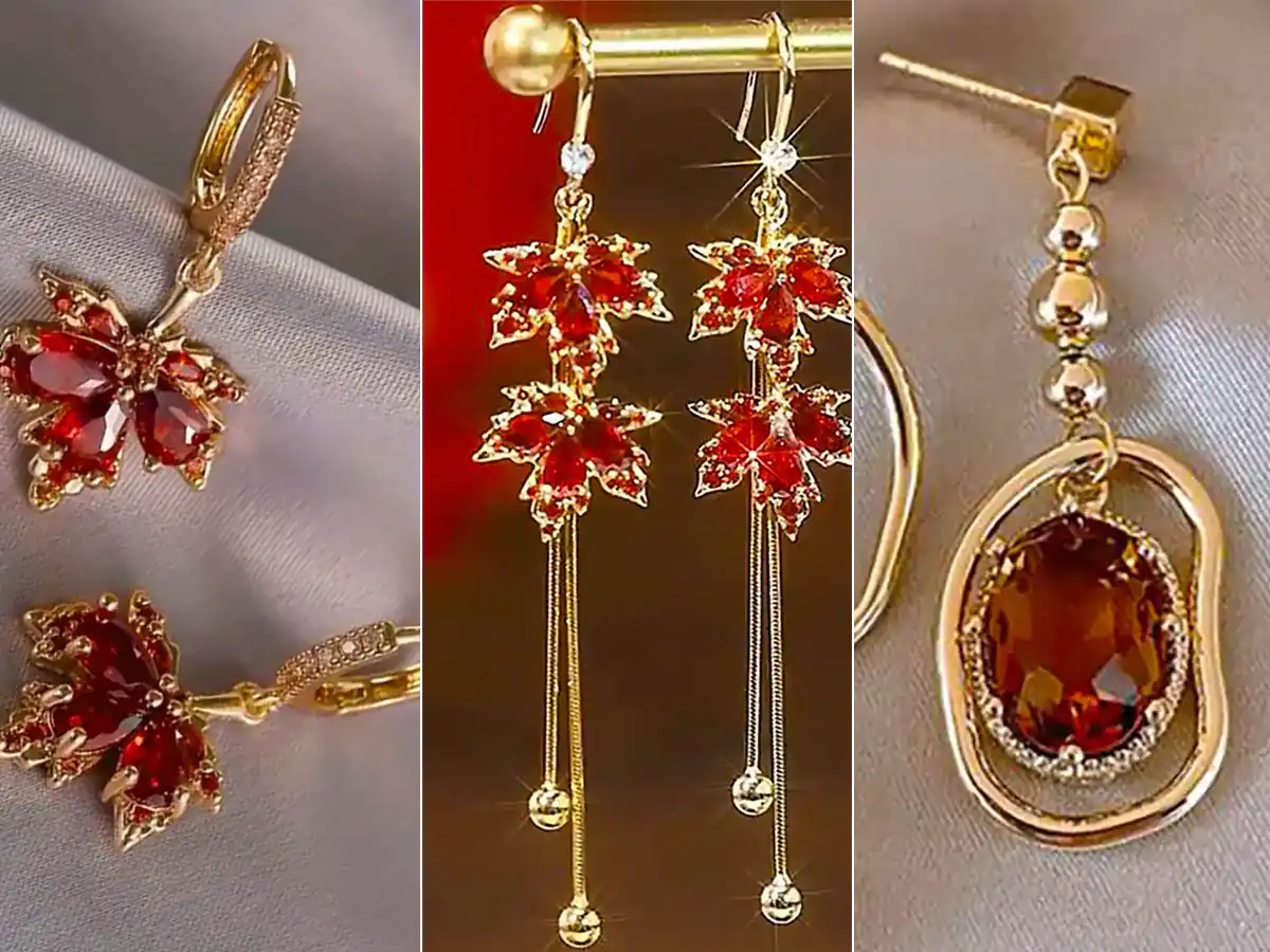 گوشواره نگین رنگی لاکچری؛ ۱۵ طرح بی‌نظیر و دیدنی برای خاص‌پسندان