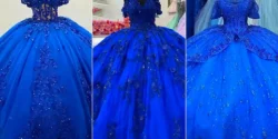 با لباس عروس آبی کاربنی جذاب بدرخش؛ ۱۵ طرح شیک و متفاوت