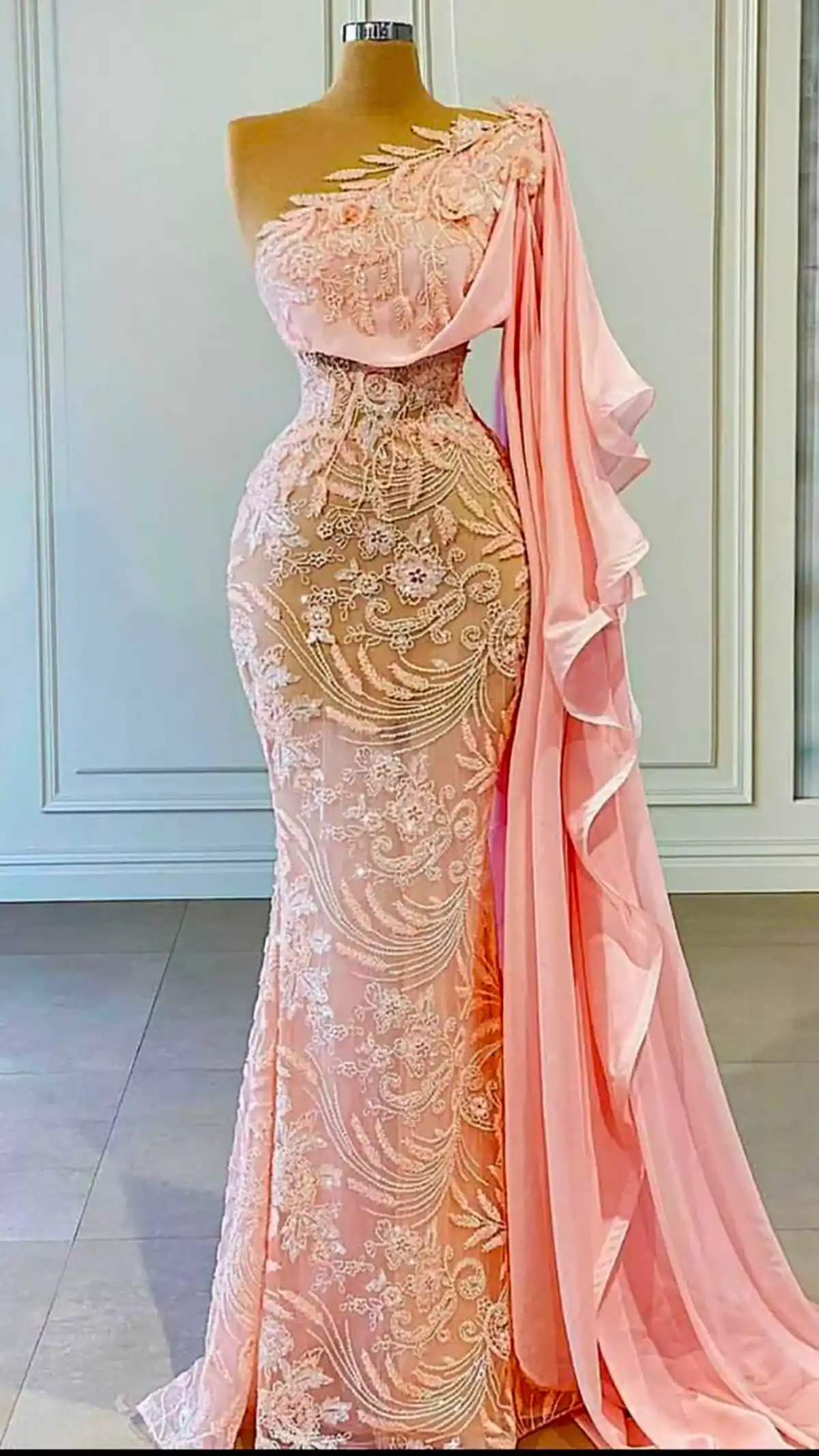 لباس مجلسی شیک صورتی روشن