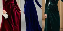 ۱۵ طرح جذاب ماکسی مخمل پاییزه زنانه؛ استایل خاص پاییزی