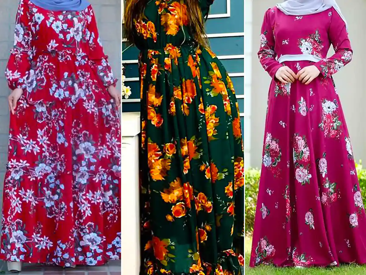 پیراهن گلدار بلند زنانه؛ ۱۵ عکس از استایل‌های جذاب و متفاوت