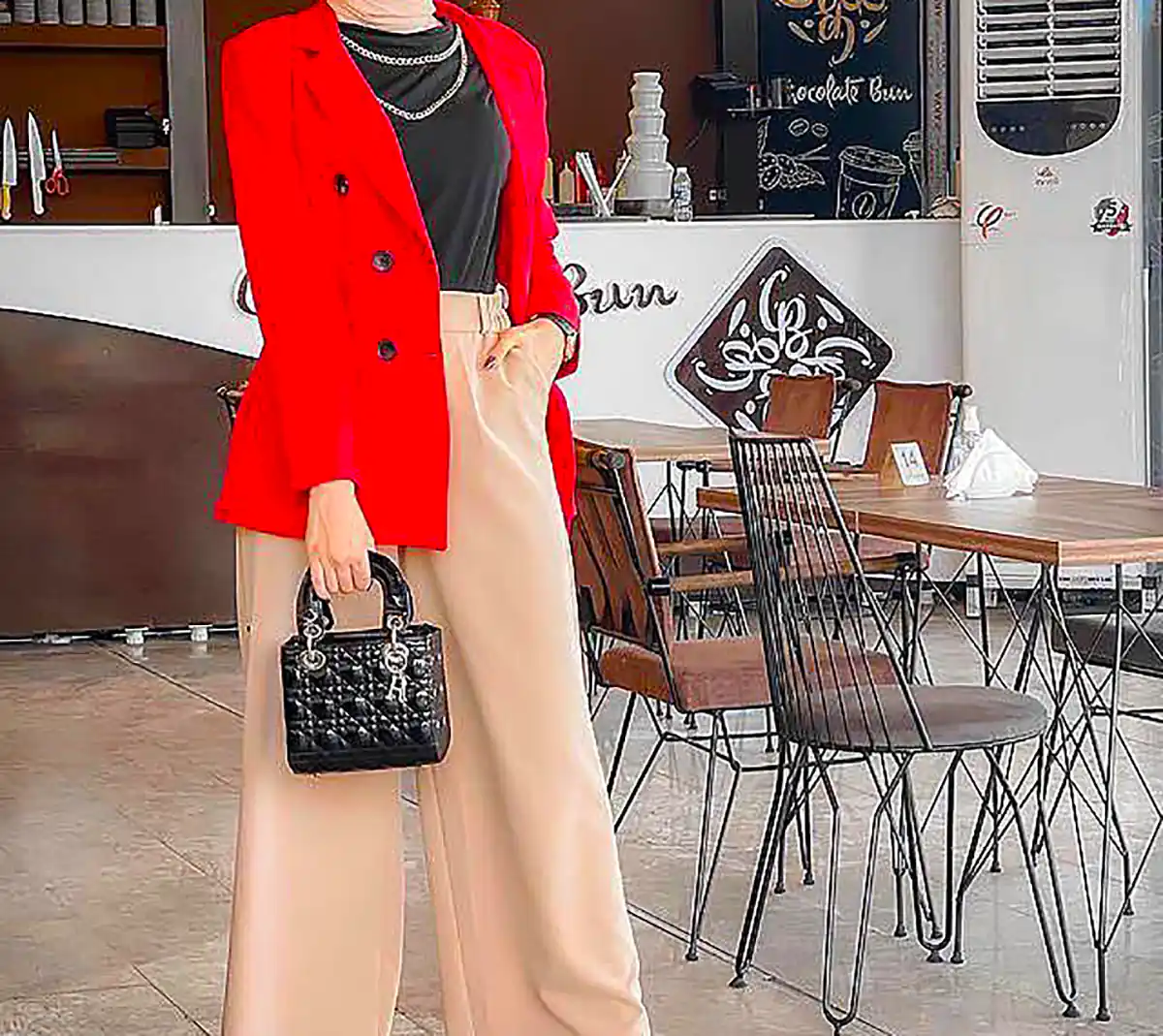 مانتو قرمز شیک