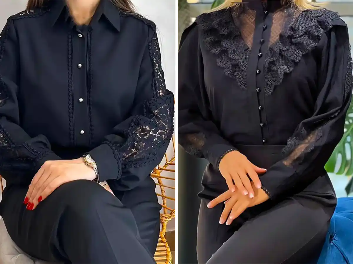 شومیز مشکی ساده شیک؛ ۱۵ استایل بی‌نظیر برای خانم‌های خوش‌پوش