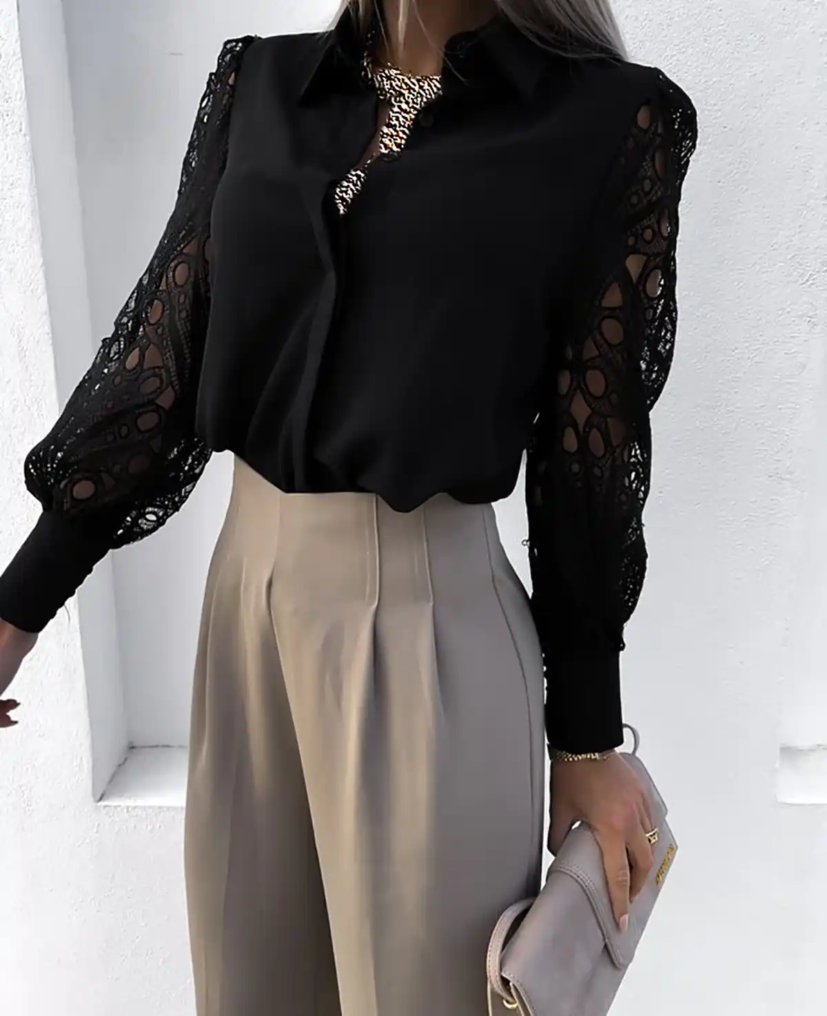 شومیز مشکی ساده شیک
