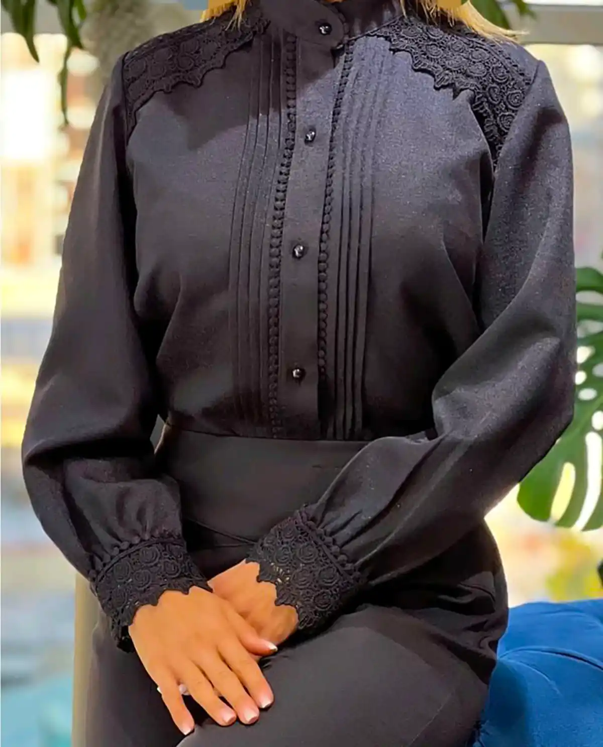 شومیز مشکی ساده شیک