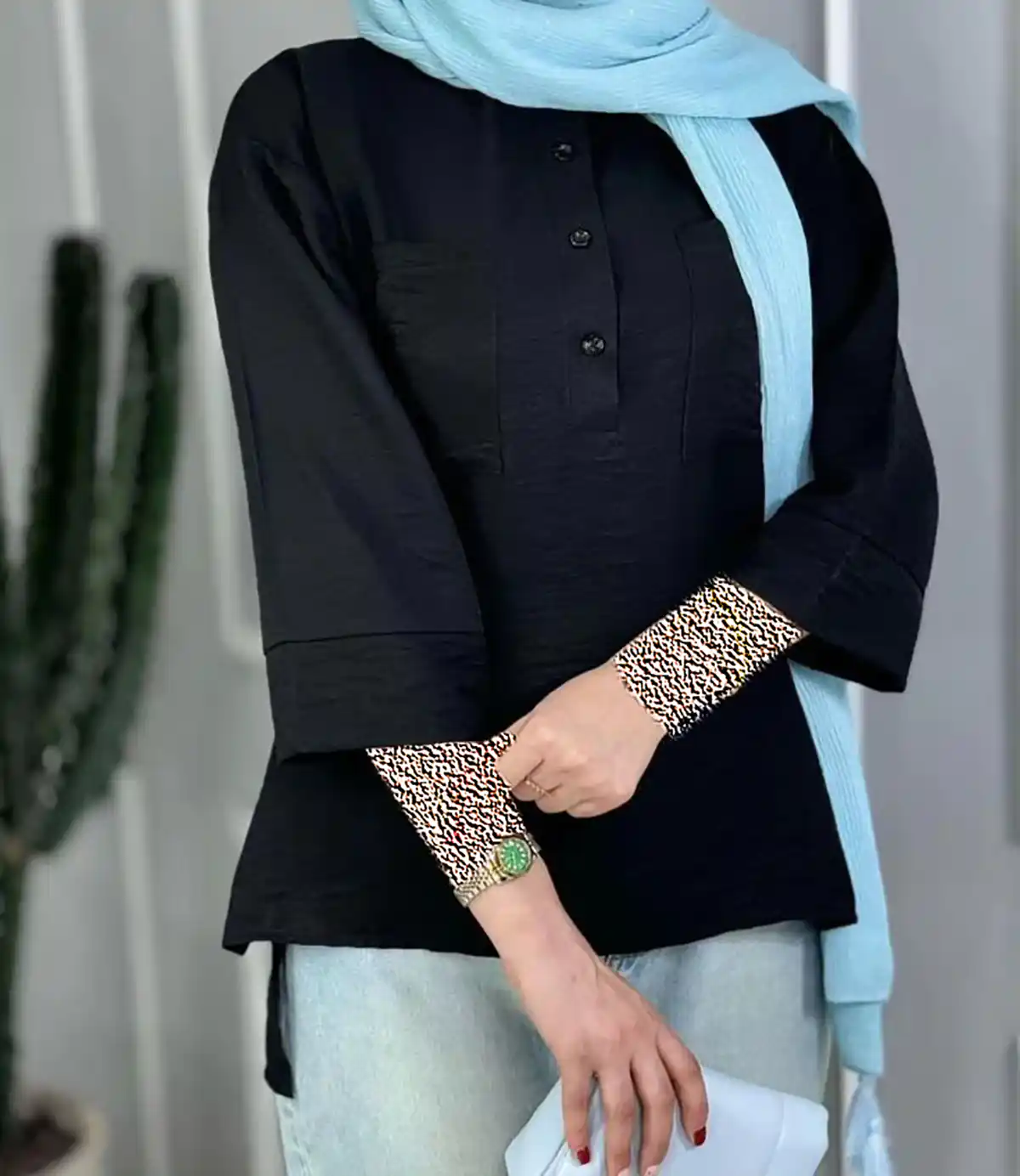 شومیز مشکی ساده شیک