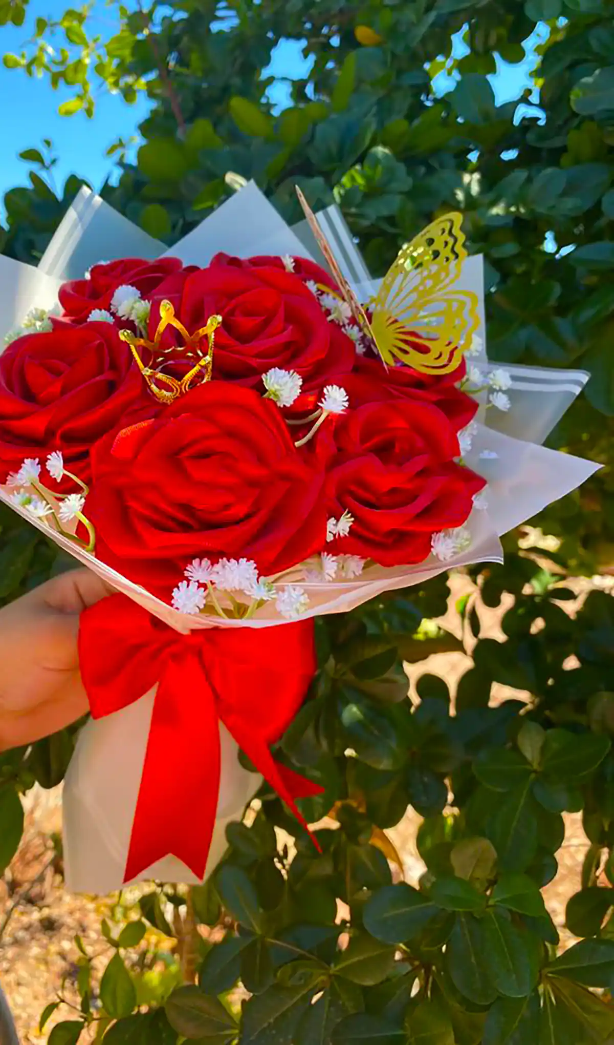 باکس گل رز ربانی لاکچری زیبا