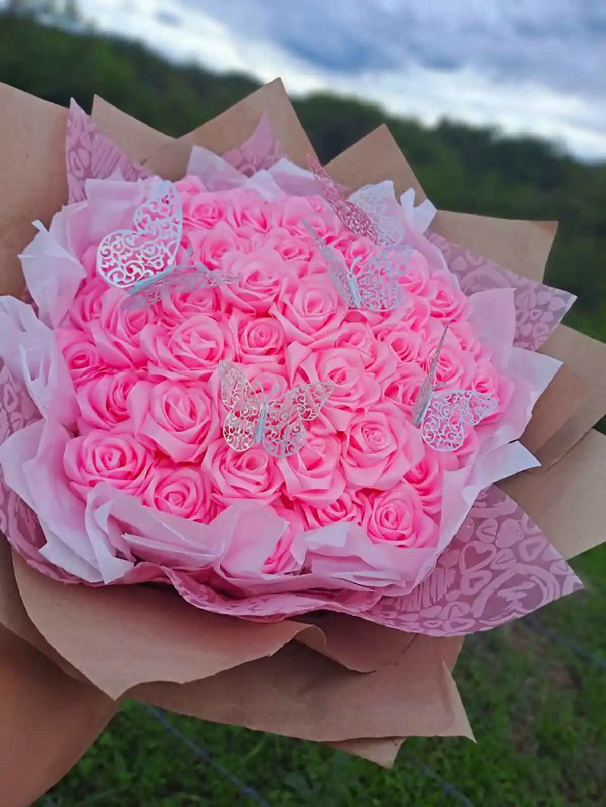 باکس گل رز ربانی لاکچری زیبا