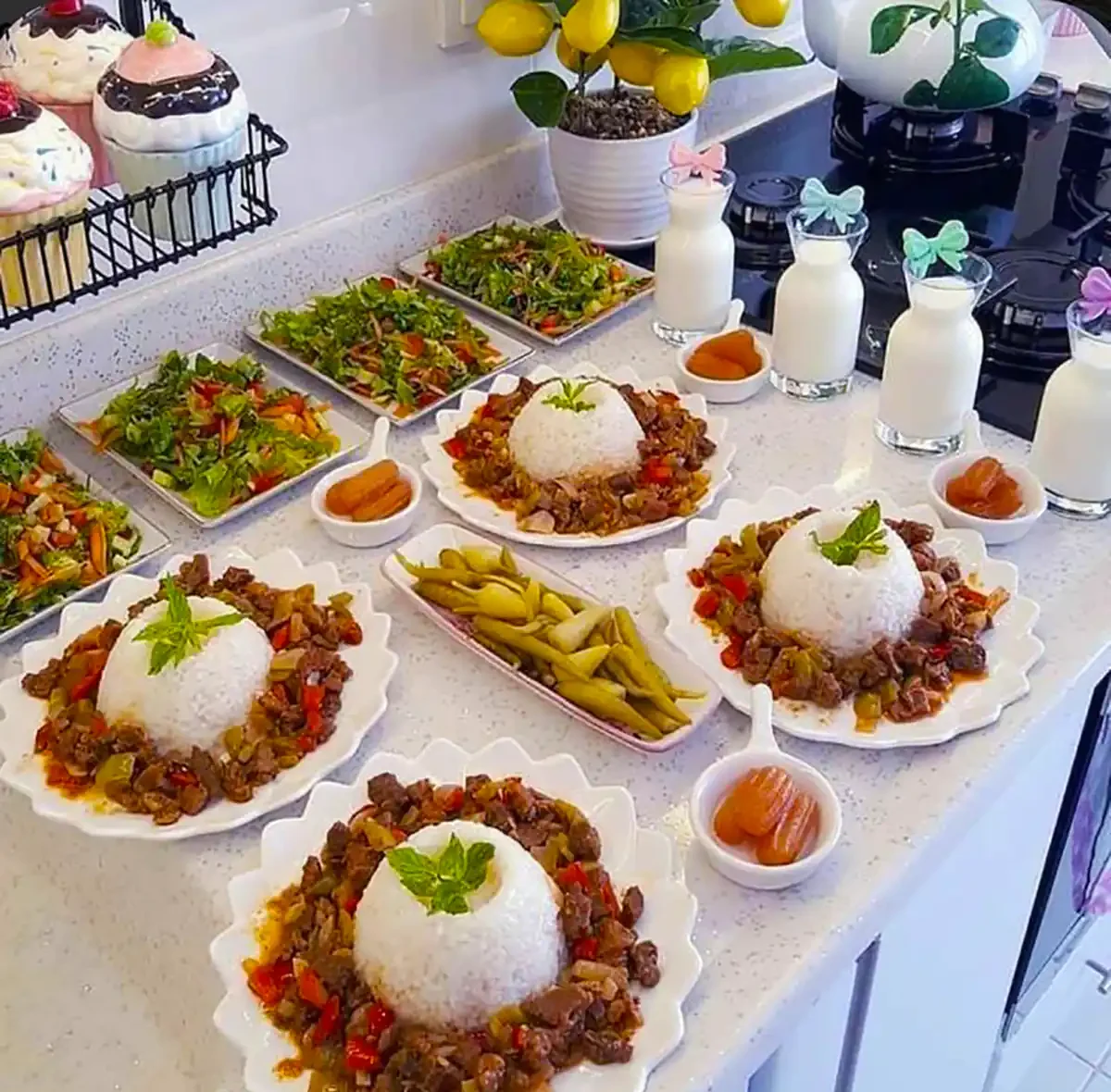 ایده سرو غذا تکنفره