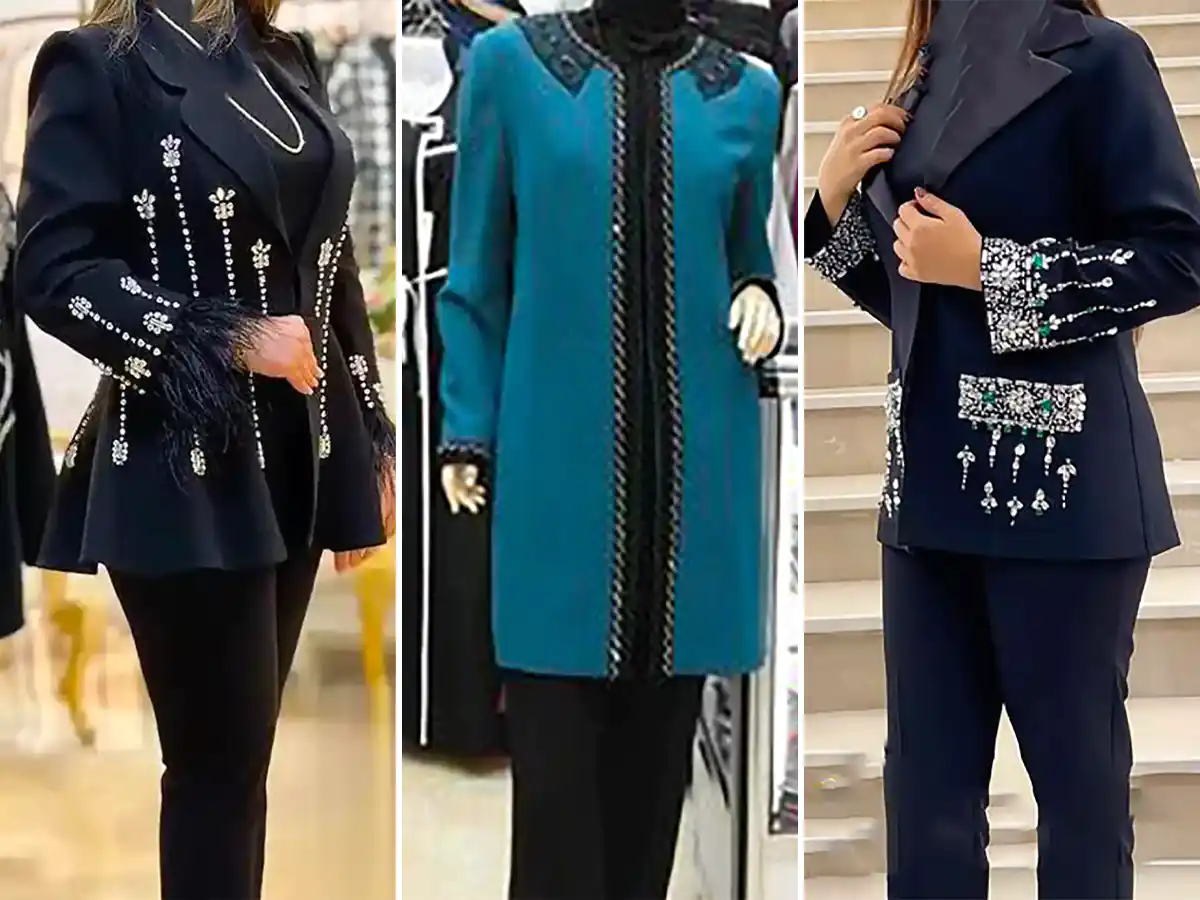 نگاهی به ۱۵ مانتو سوزن دوزی شده لاکچری؛ هنر دست با یه استایل لوکس