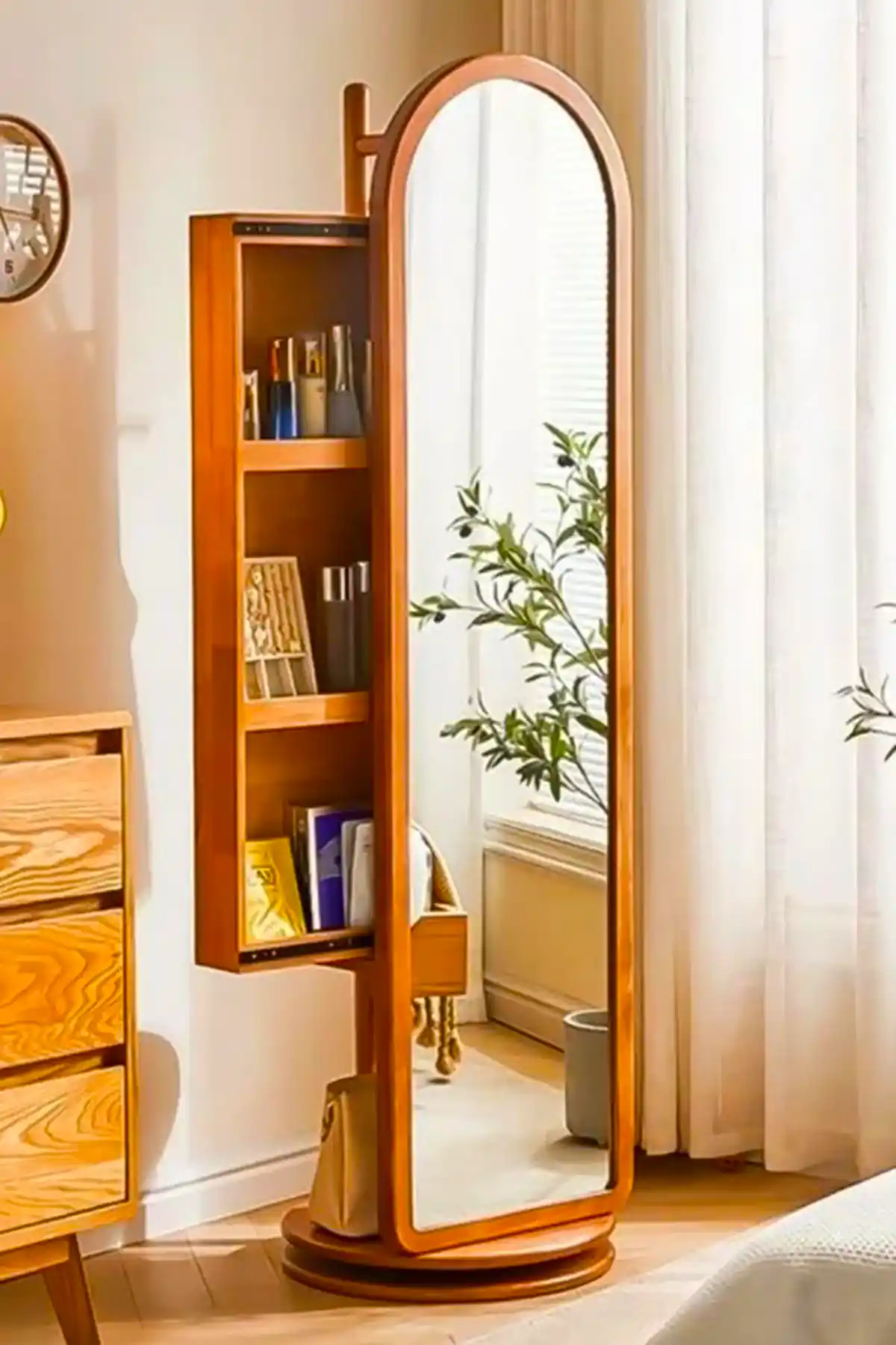 آینه قدی چوبی مدرن