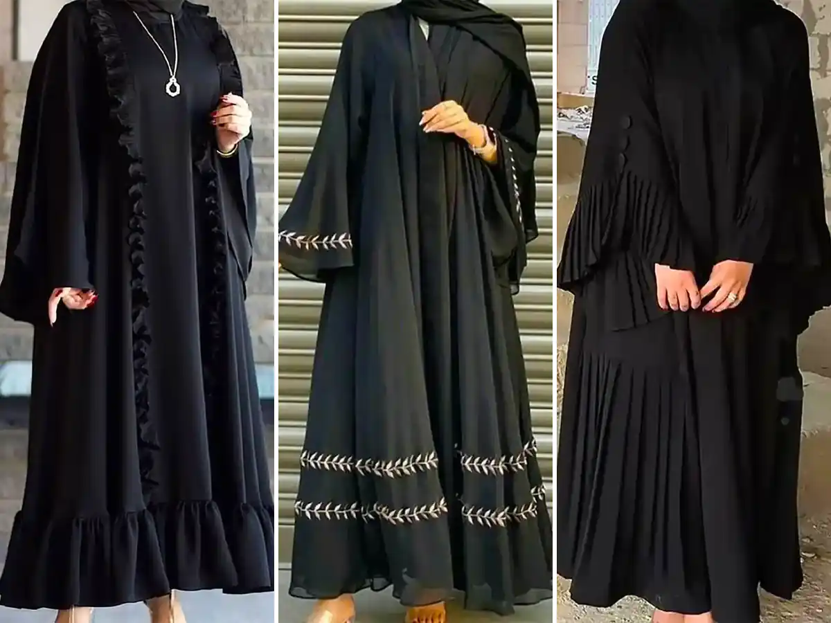 یه کالکشن شیک از ۱۵ طرح مانتو عبایی جلوبسته مشکی؛ استایل ساده اما خاص