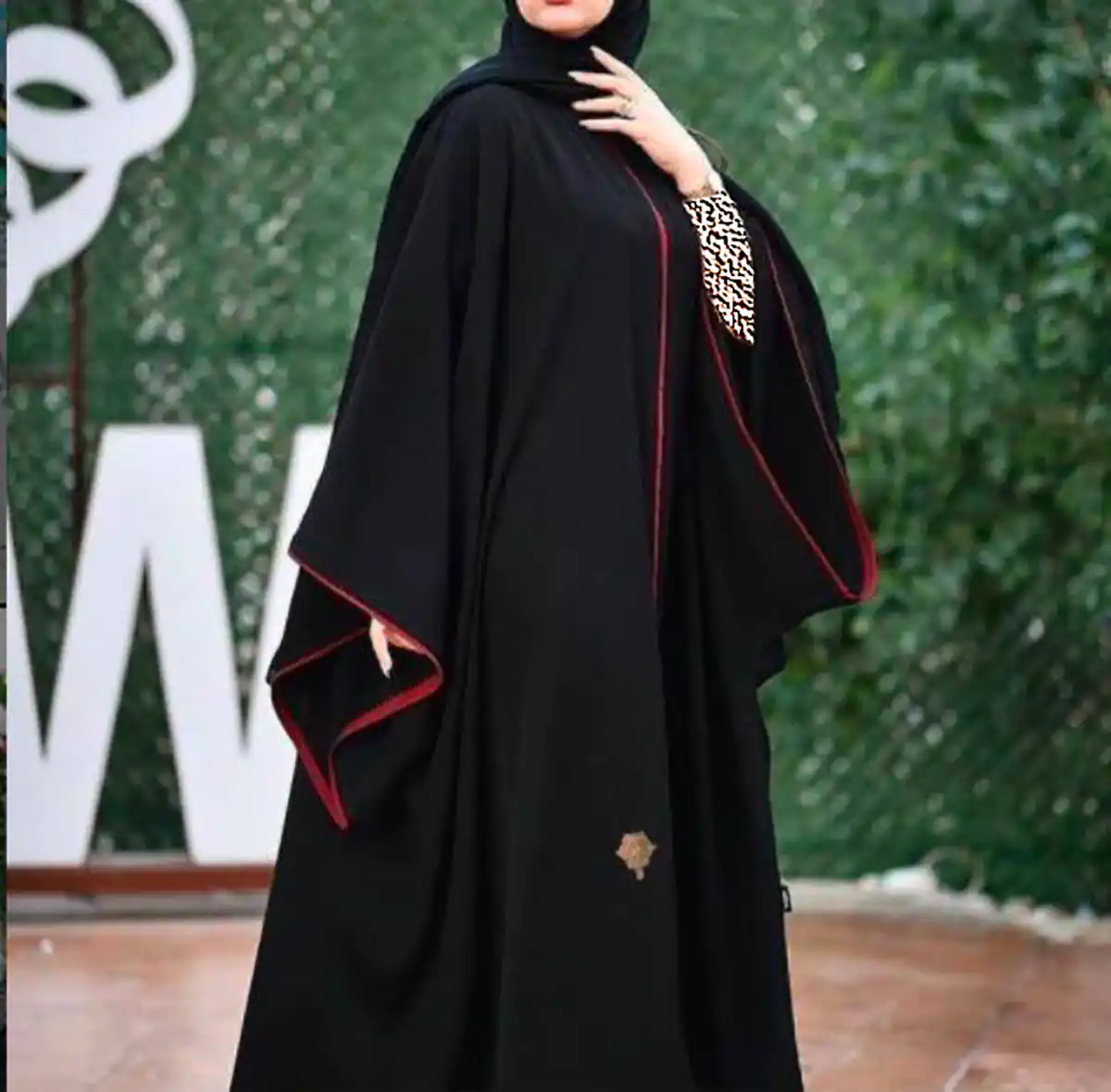 مانتو عبایی مشکی شیک زنانه