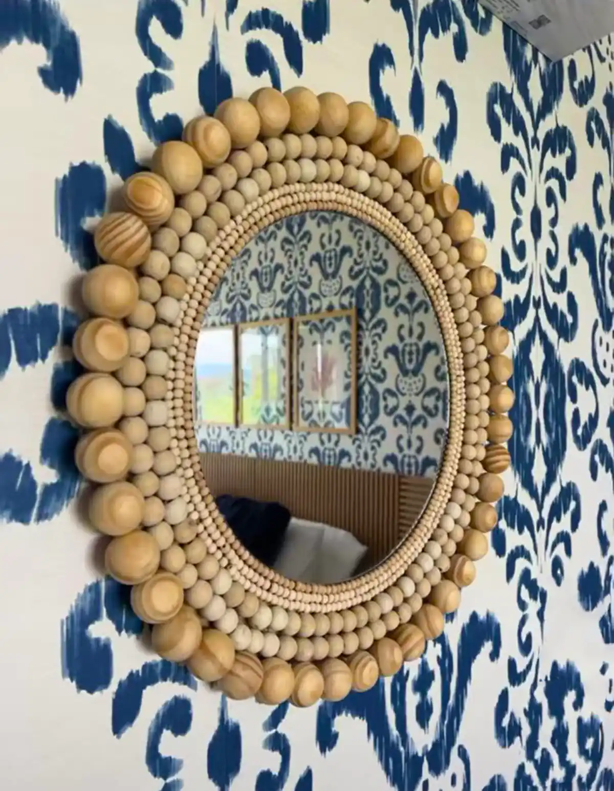 آینه سنتی چوبی جذاب