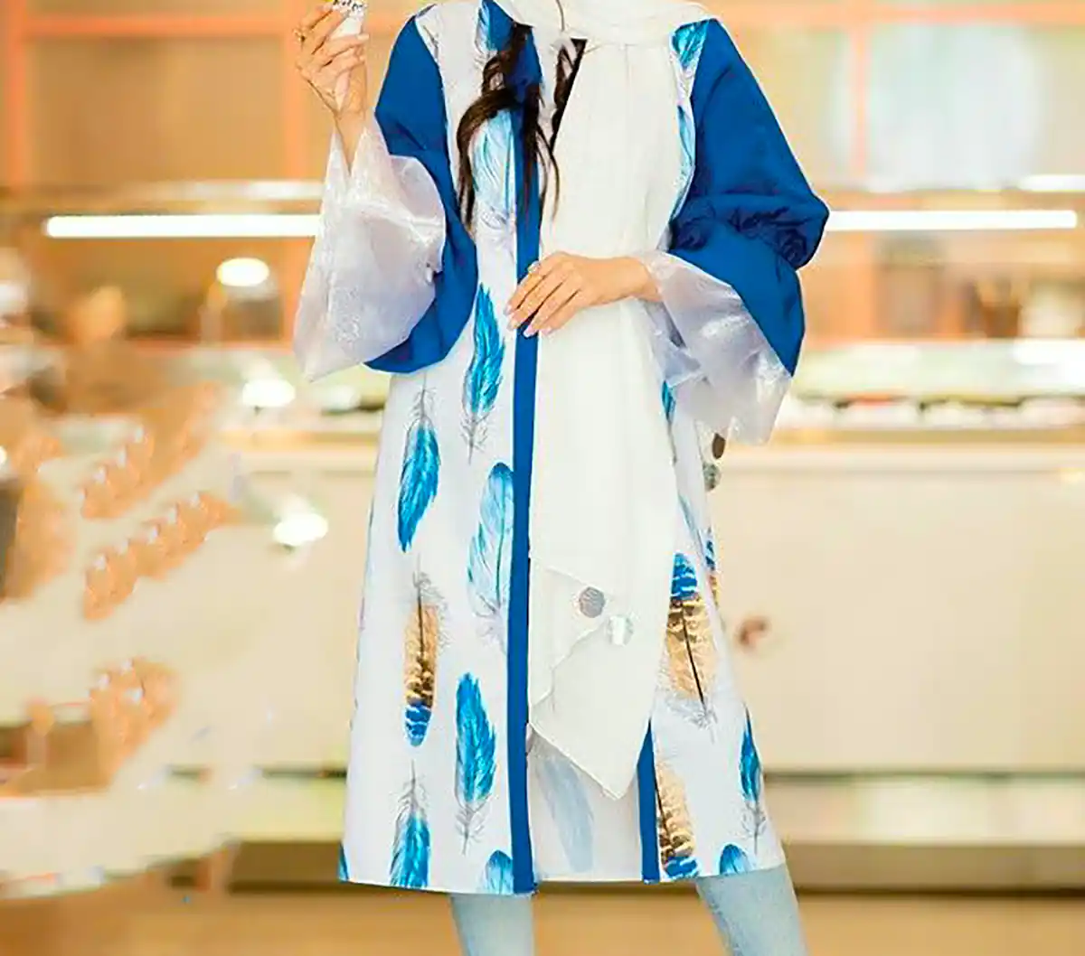 مانتو بهاری آبی