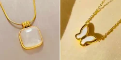 پلاک سنگی سفید؛ ۱۵ مدل گردنبند خاص با سنگ طبیعی برای استایل مینیمال