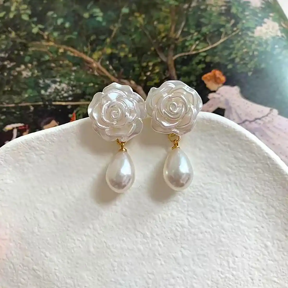 گوشواره فانتزی طرح گل