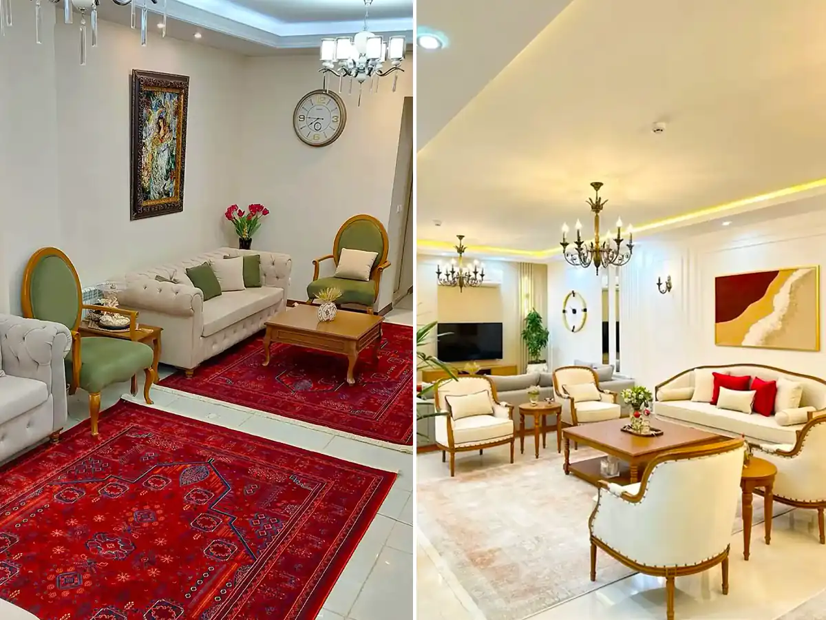 چیدمان مبل در پذیرایی