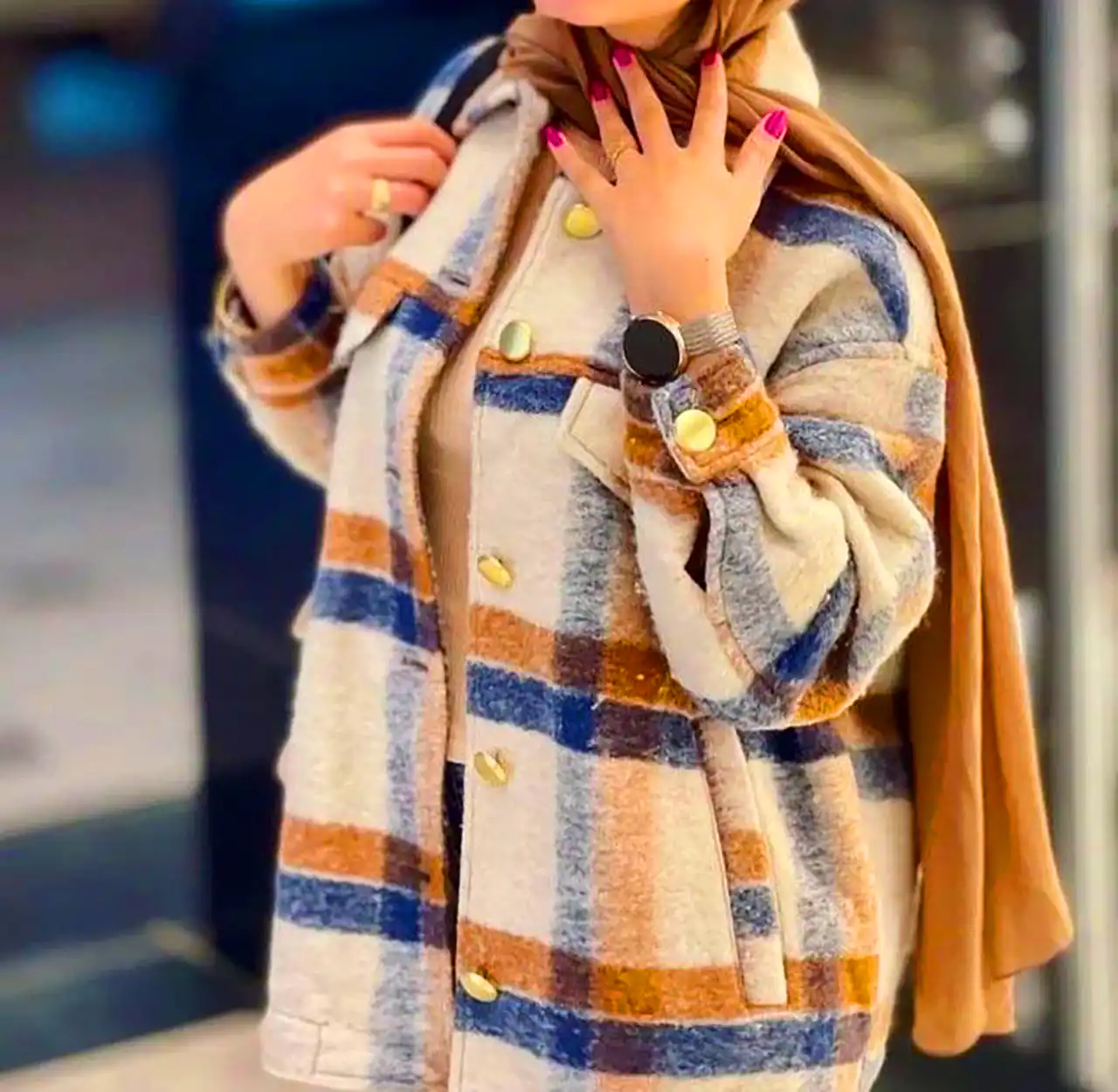 مدل مانتو چهار خانه زیبا
