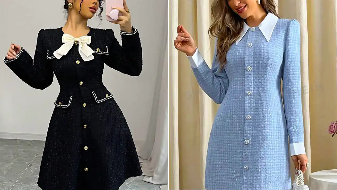 پیراهن میدی کلاسیک زنانه؛ ۱۵ عکس خاص و جذاب با ایده‌های استایل ماندگار