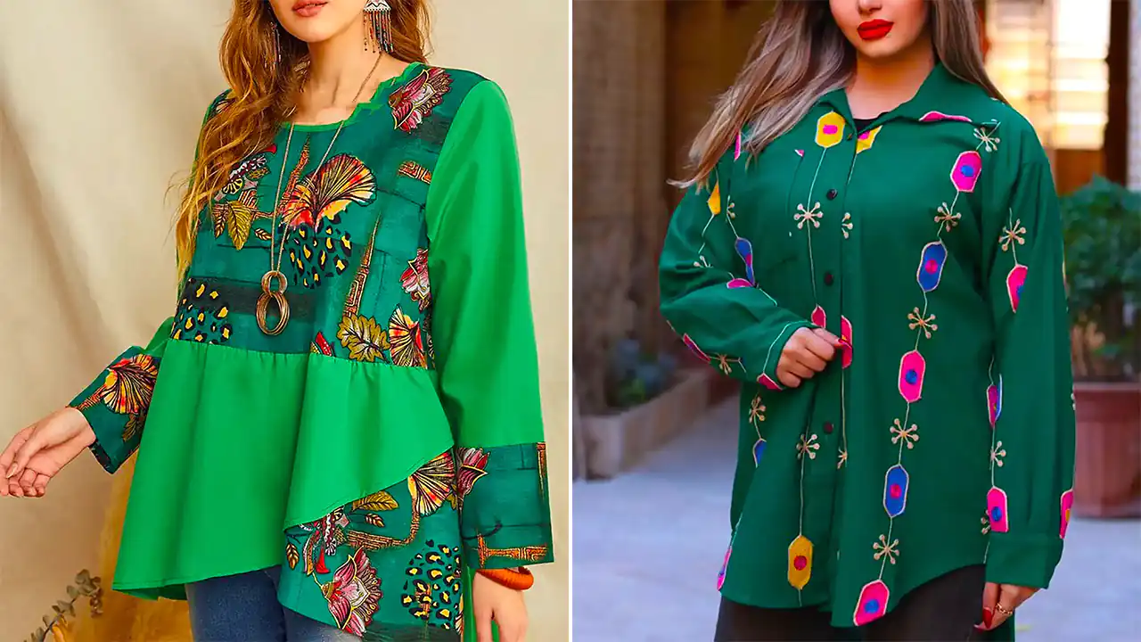 پیراهن سبز شیک زنانه؛ ۱۵ عکس الهام‌بخش جذاب برای استایل خاص و متفاوت