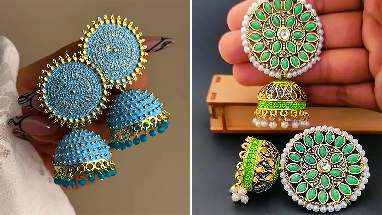 گوشواره هندی شیک؛ 15 مدل چشمگیر مناسب ترکیب‌های شاد و جذاب روزمره امروزی