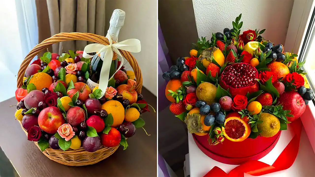 تزیین سبد میوه شب یلدا؛ ۱۵ ایده ساده و شیک برای ایجاد جلوه‌ای لوکس در مهمانی