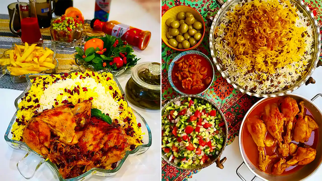 زرشک پلو برای مهمانی؛ ۱۵ عکس شیک از تزئین‌های جذاب و خوش‌رنگ سنتی ایرانی