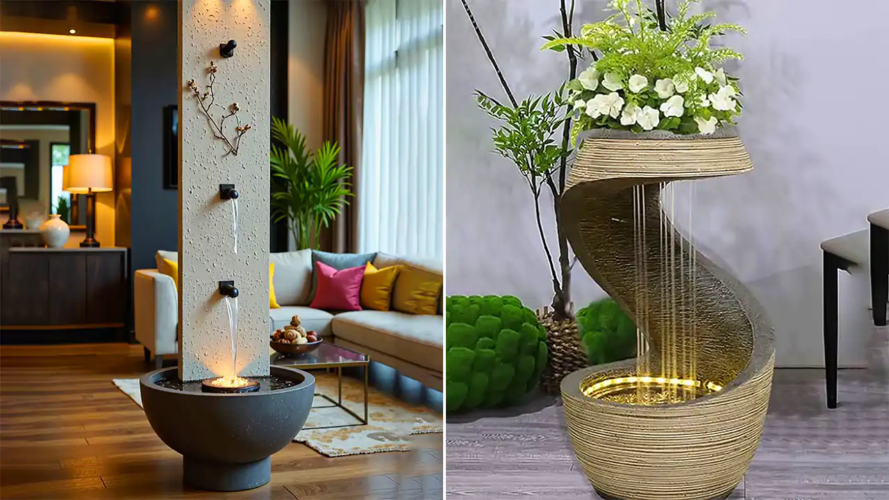 آبنمای مدرن خاص؛ ۱۵ عکس الهام بخش برای تغییر دکور حیاط و ورودی منزل