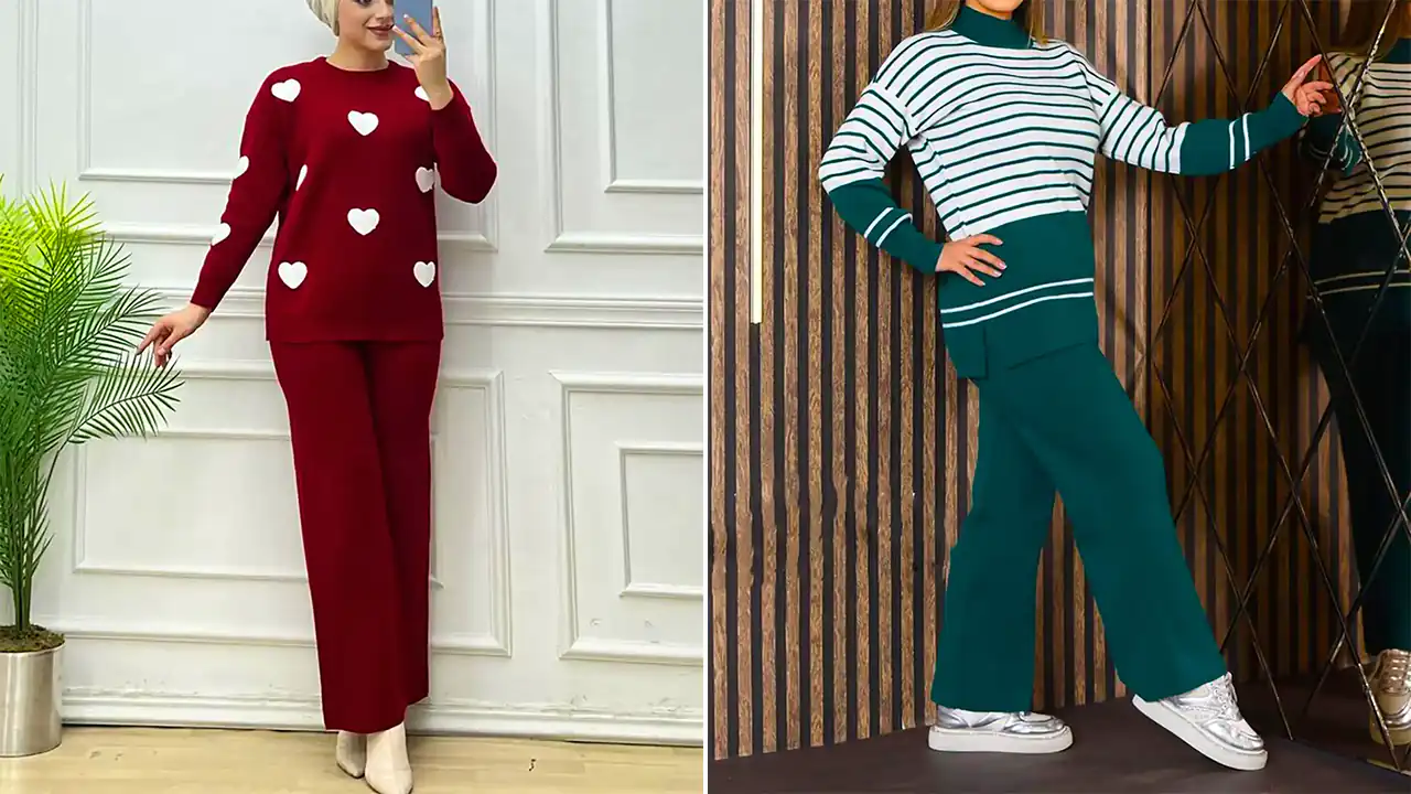 بلوز شلوار ضخیم زمستانی زنانه؛ ۱۵ مدل شیک و چشمگیر مناسب استایل روزهای سرد