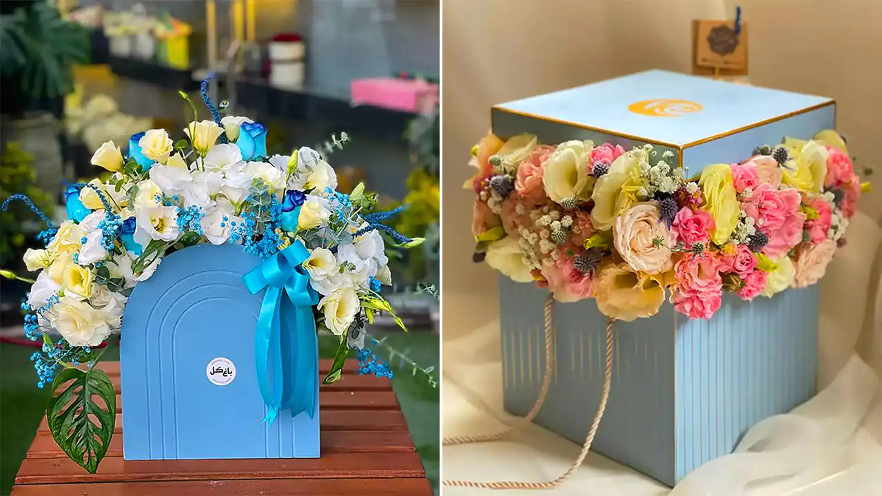 باکس گل خاستگاری آبی؛ ۱۵ مدل دلربا شیک برای هدیه ای به یادماندنی و ماندگار
