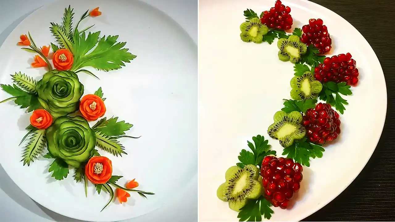 گارنیش بشقاب با سبزیجات؛ ۱۵ مدل تازه برای زیباتر کردن سفره های خانگی