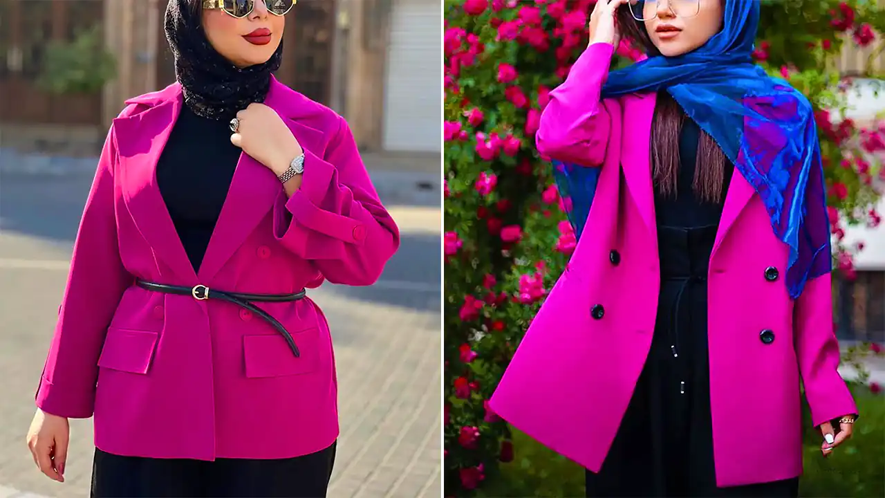 کت بلیزر سرخابی زیبا؛ ۱۵ مدل بسیار شیک برای استایل مجلسی امروزی جذاب