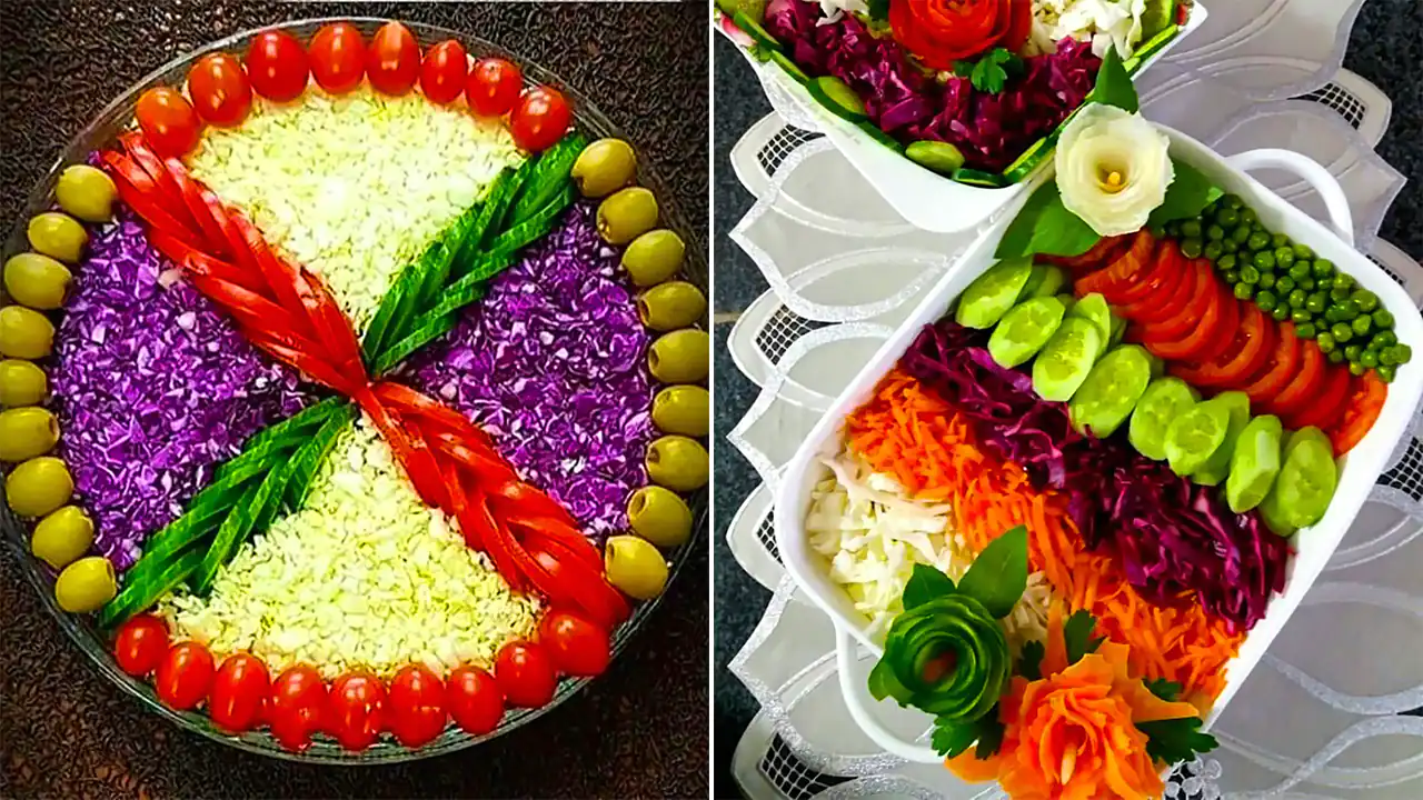 تزیین حرفه‌ای سالاد کاهو؛ ۱۵ عکس متفاوت یک روش تازه برای سفره‌آرایی