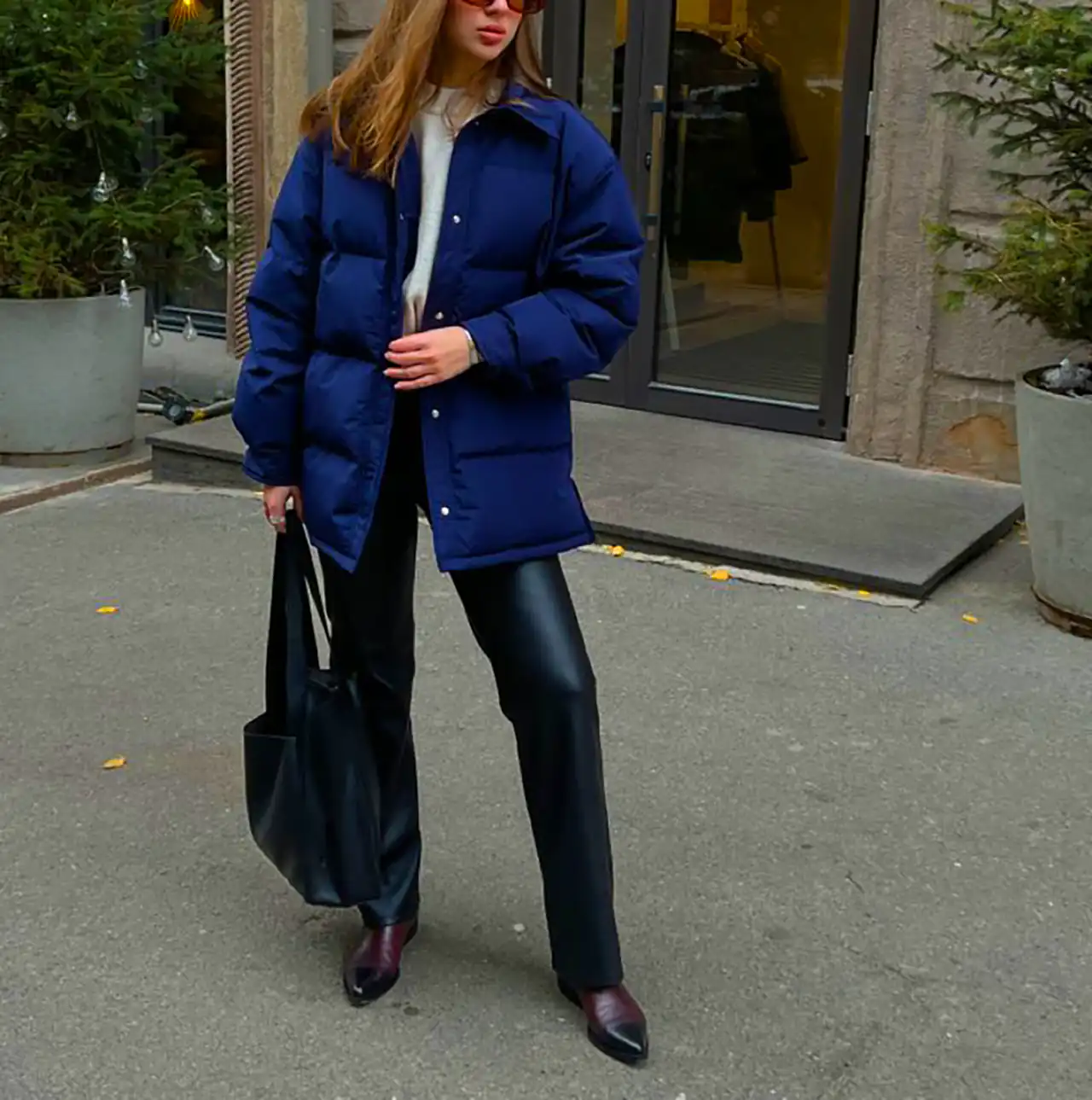 کاپشن سورمه ای سیلیکونی زنانه