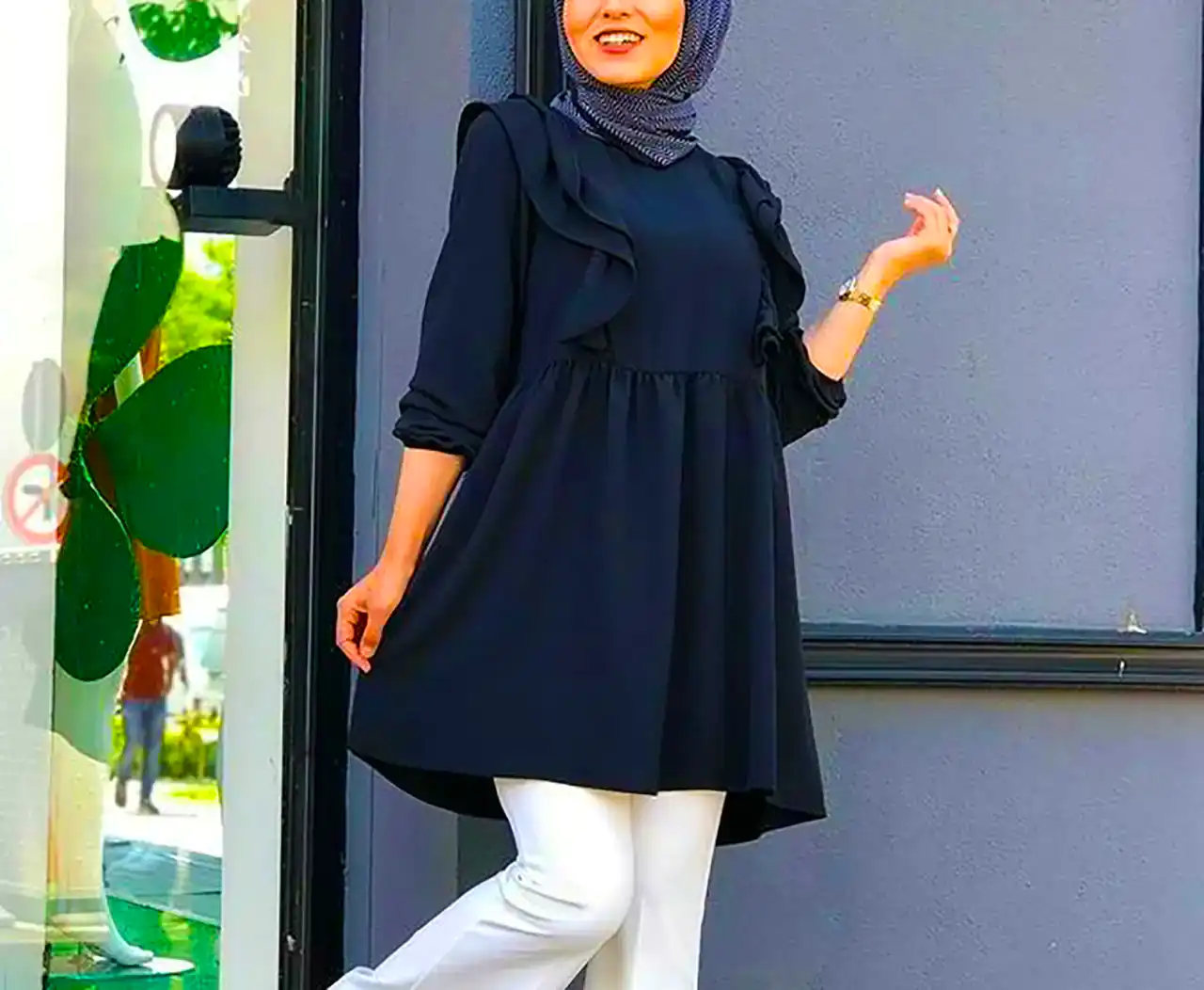 مانتو کتی مشکی ترند امسال
